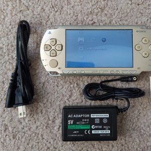 Sony PSP-1001 (1000) Handheld Console (Gold) 64GB Battery & Charger!